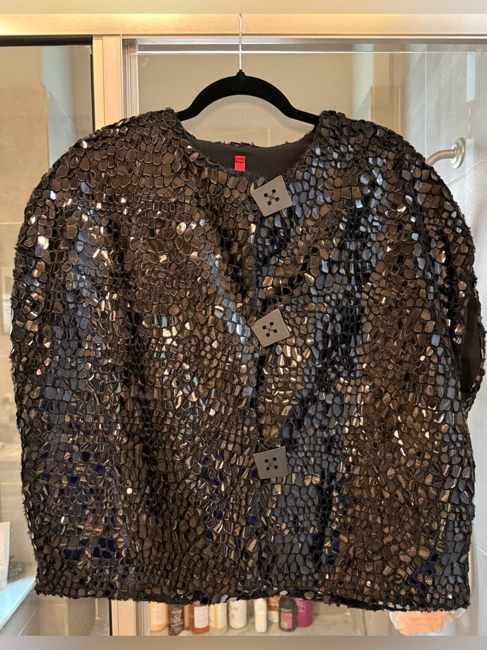 IC by Connie K Sequin Mosaic Button Jacket
